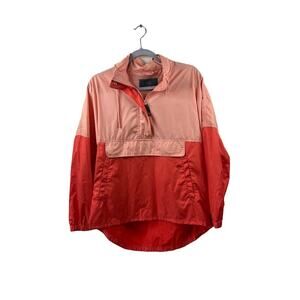 Lauren James Two Toned Pink Pullover Rain Coat w/Pockets Size Small